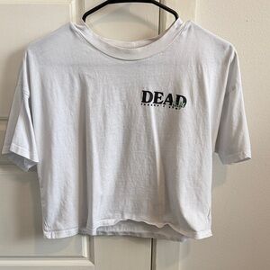 Gymshark Graphic White Cropped Tee